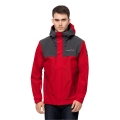 Jack Wolfskin Transition Hiking Jacket DNA Block - Weatherproof Jacket, Waterproof, Windproof, PFC-free - Red Men